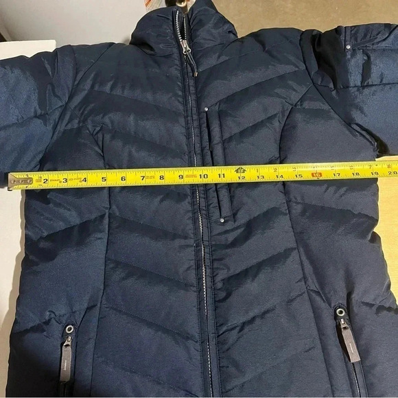 Eddie Bauer Sun Valley Down Parka Winter Jacket Womens Medium Dark Navy No Hood - Picture 8 of 9